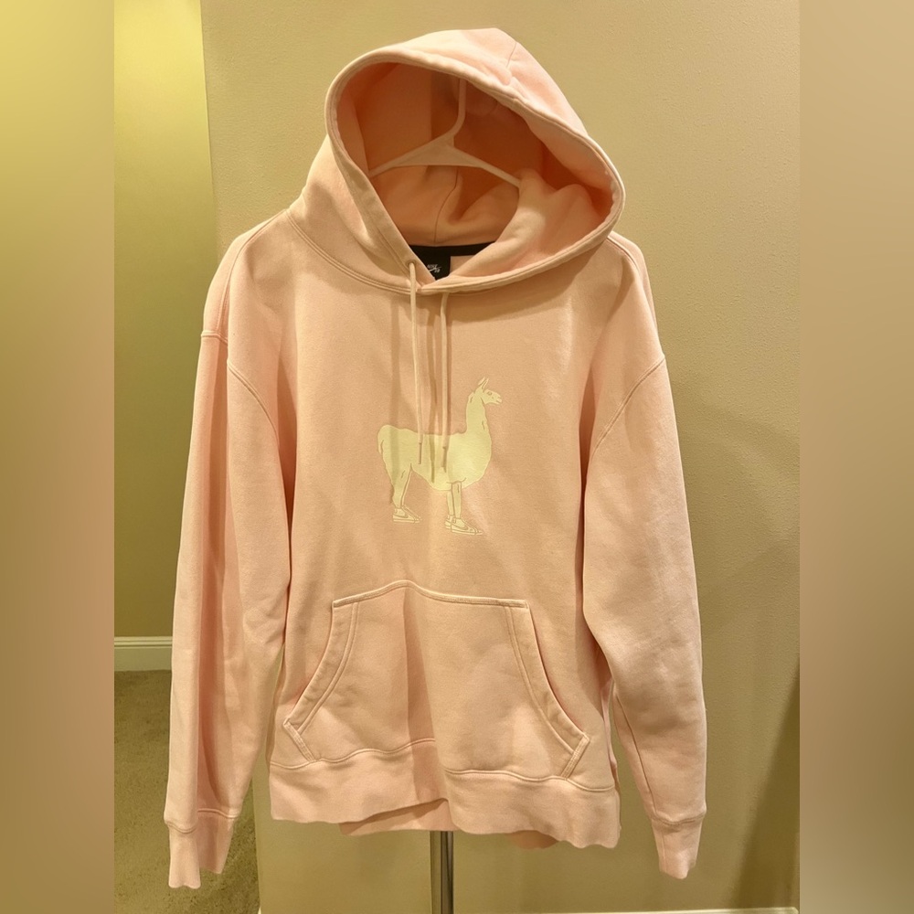 Pink Nike SB Hoodie with Llama Graphic
